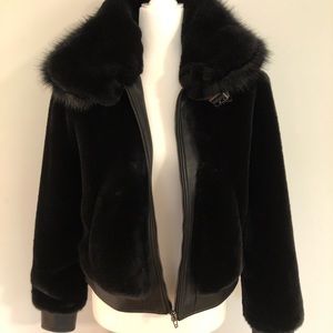Blank NYC - Moto-inspired faux fur coat